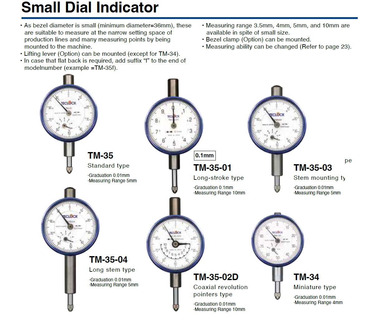 Ichiban Precision Sdn Bhd Teclock Teclock Small Dial Indicators